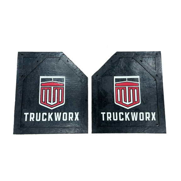 Truckworx 24" x 27" Angled Mud Flaps | 1/2" Thick - Set of 2