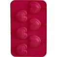 thumbnail image 1 of Trudea Heart Lollipop Mold, Set of 2, Silicone, Red, 6 Count, 1 of 6