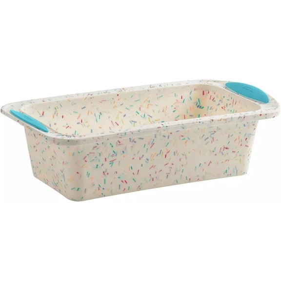 Trudeau Confetti 8.5" x 4.5" Loaf Pan | Aqua