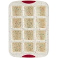 thumbnail image 1 of Trudeau Structure Silicone 12 Cavity Mini Brownie Pan, Confetti/Fuchsia, 1 of 4