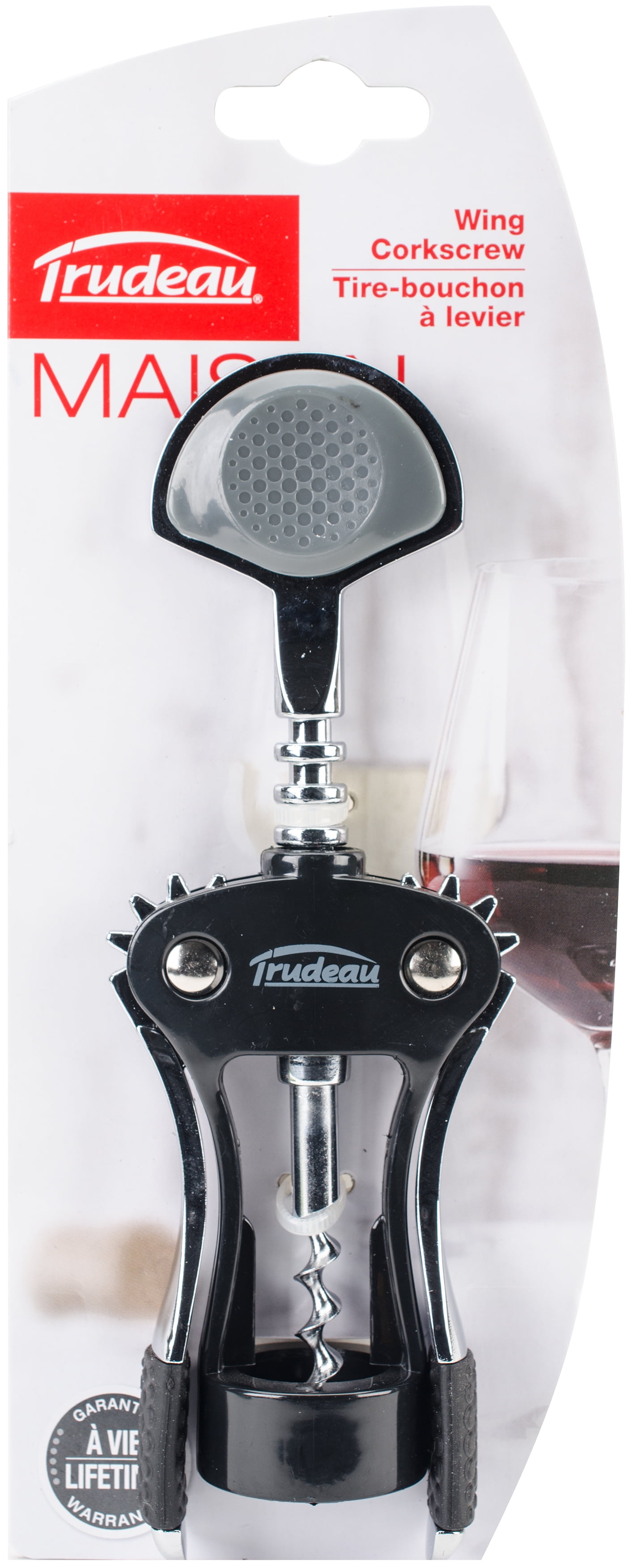 Trudeau Maison Deluxe Wing CorkscrewGrey