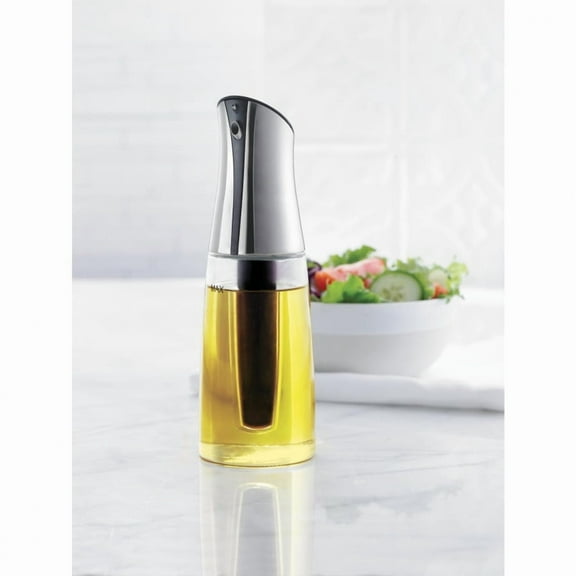 Trudeau Maison Perfect Mix 2-In-1 Oil & Vinegar Bottle, Silver, 12 oz