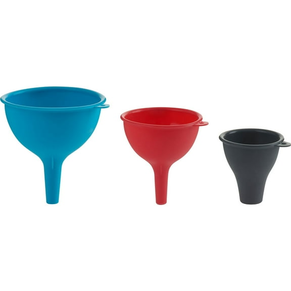 Trudeau Set of 3 Silicone Funnels, 0519053