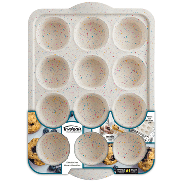 Trudeau Silicone 12ct Muffin & Cupcake Pan – Perfect for Bites, Small Pies, Egg Bites, Rice Krispies Treats, Cheesecake Cups & More