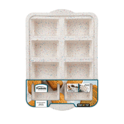 Trudeau Structured Silicone 8-Count Mini Loaf Pan – for Mini Loaves, Mini Meatloaf, Mini Banana Bread, Mini Zucchini Bread, Mini Pound Cake, Mini Cheesecake & Mini Lasagna