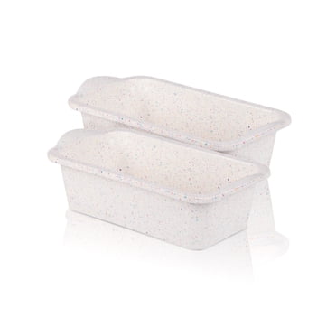 Trudeau Silicone Loaf Pan Rainbow, 2 Pack, 8.5 x 4.5 in, Granite, Dishwasher Safe, Easy Release