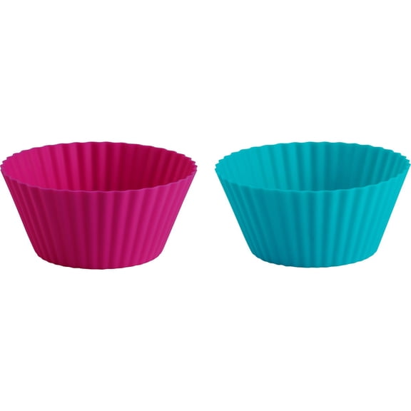 Trudeau Silicone Mini Muffin Baking Cup, Tropical, Set of 24