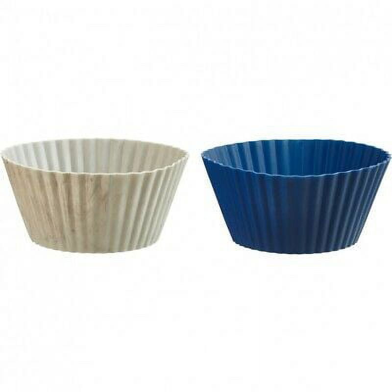 Trudeau Structure Blue & Marble Silicone Mini Muffin Baking Cups - Set ...