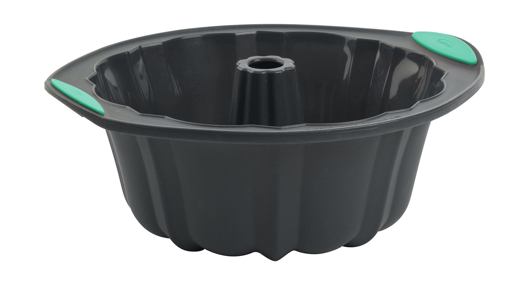 Gray and Mint Silicone Non-stick Fluted Bundt Pan