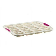 Trudeau Structure Silicone 24 Cavity Bar Cake Pan, Confetti/Fuchsia