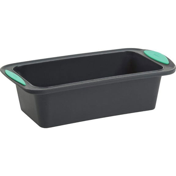 Trudeau Structure Silicone 8.5" x 4.5" Loaf Pan | Grey & Mint