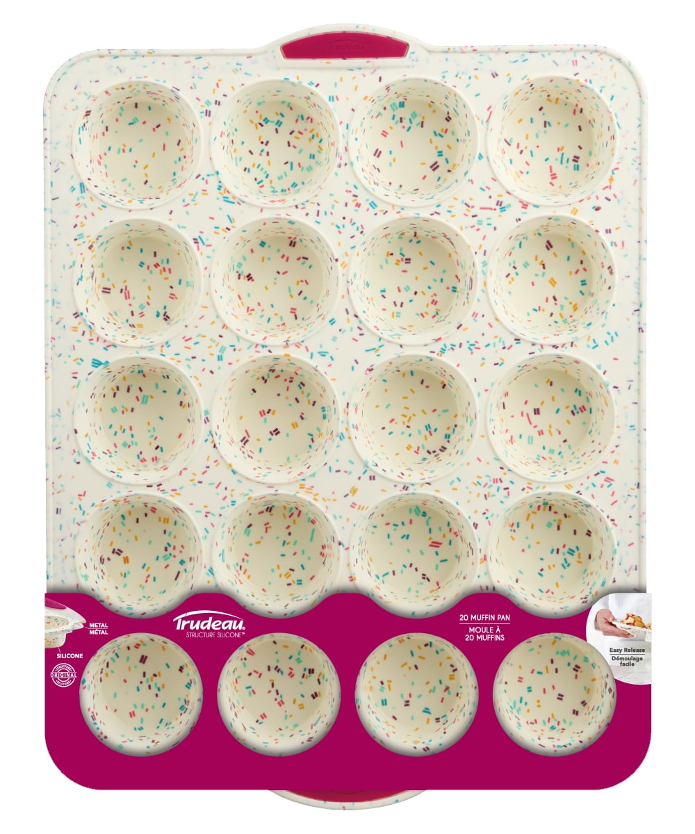 Moule à Mini-muffins (24) en silicone - confetti