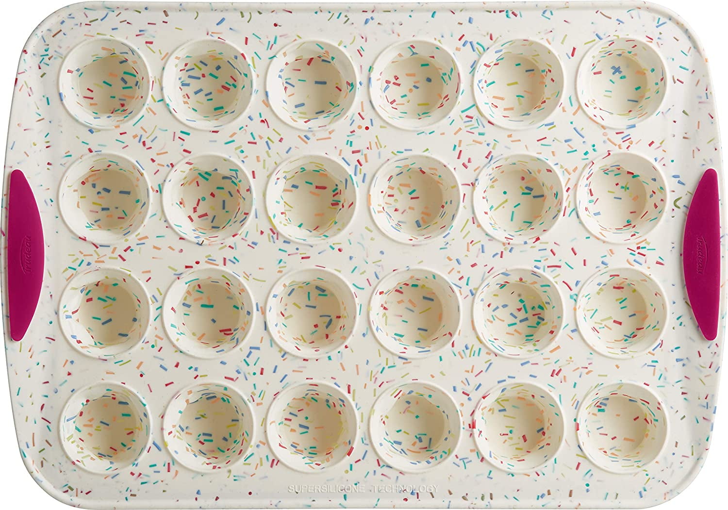 White Confetti Silicone 6-Count Jumbo Donut Pan, Trudeau