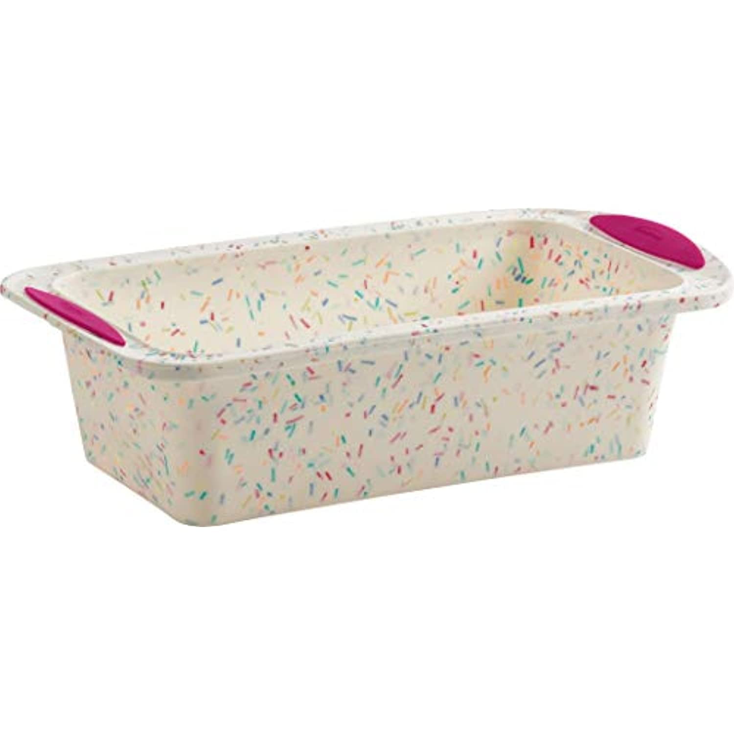 Trudeau Confetti Silicone Non-Stick Loaf Pan with Handles