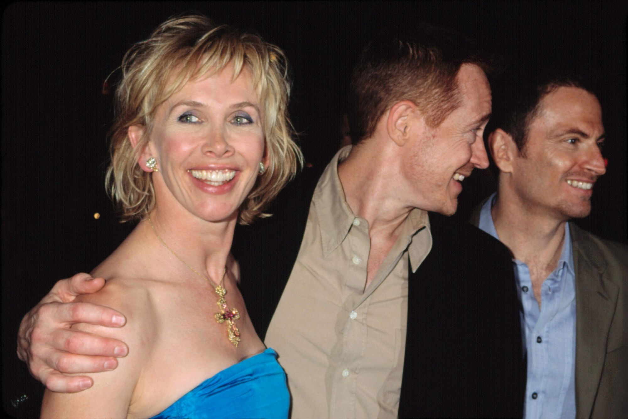 Trudie Styler, Joel Hershman, And Travis Swords At The Premiere Of Greenfingers, Nyc 7182001, By