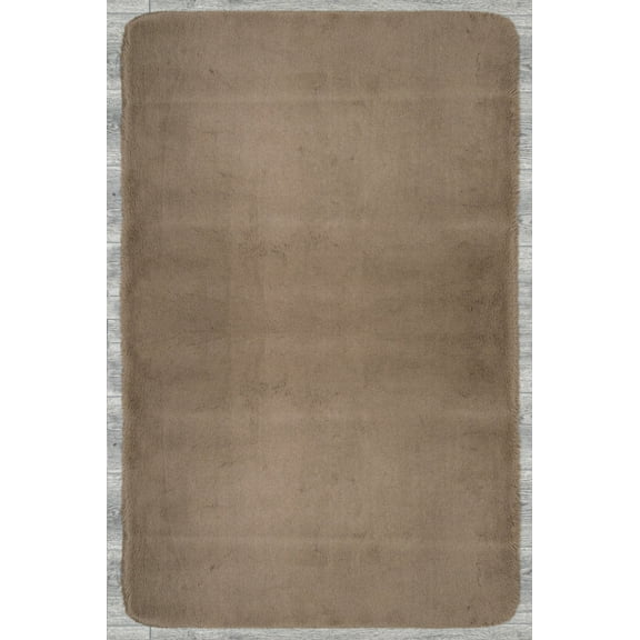 Trudy Brown Modern Plush Soft Area Rug