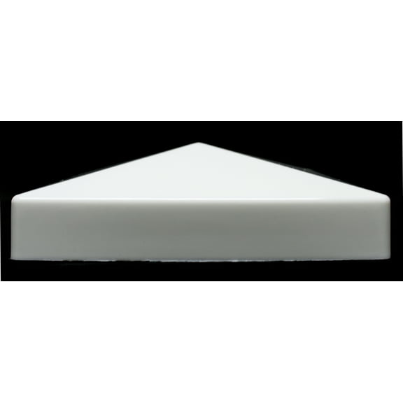 True 6x6 (155mm x 155mm) Plastic Pyramid Vinyl Fence Post Cap for True Actual 6" x 6" Vinyl Posts