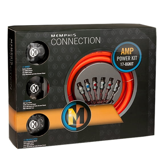 True AWG 1/0 Gauge Complete Amp Kit 100% Pure Copper OFC Install Memphis Audio Cable 0GKIT