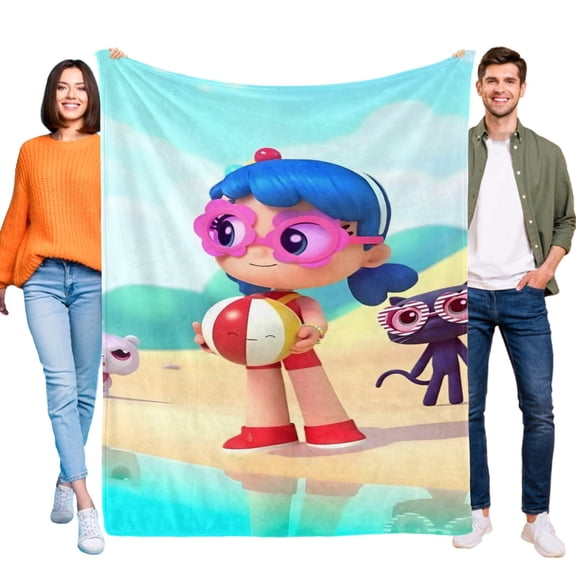 True And The Rainbow Kingdom Flannel Blanket 50*60 in inch Soft And Comfortable With Clear Patterns And Easy Cleaning
