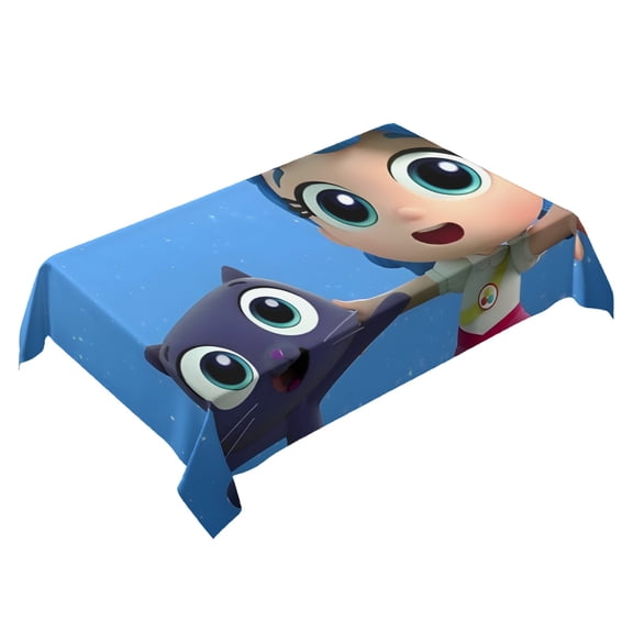 True And The Rainbow Kingdom Themed Square Tablecloth 54 * 72 Inches Durable Stylish