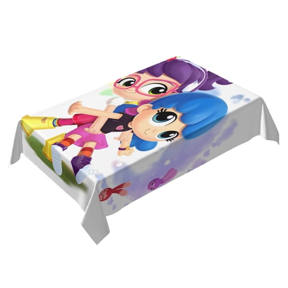 True And The Rainbow Kingdom Themed Square Tablecloth 54 * 72 Inches Durable Stylish