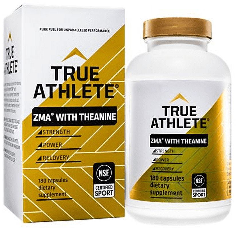 True Athlete ZMA With Theanine Combination of Zinc Magnesium (180
