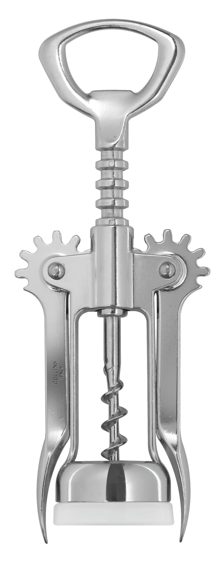Italian Chrome Winged Corkscrew with Plastic Bottle Top Protector