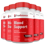 True Balance Capsules, True Balance Pills Blood Support Supplement Maximum Strength All Natural, 30 Day Supply per Bottle 5 Pack