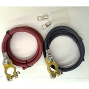 True  Battery Cables 4 AWG 36"Battery Cables w/ends 2PCS Copper Battery Cables.