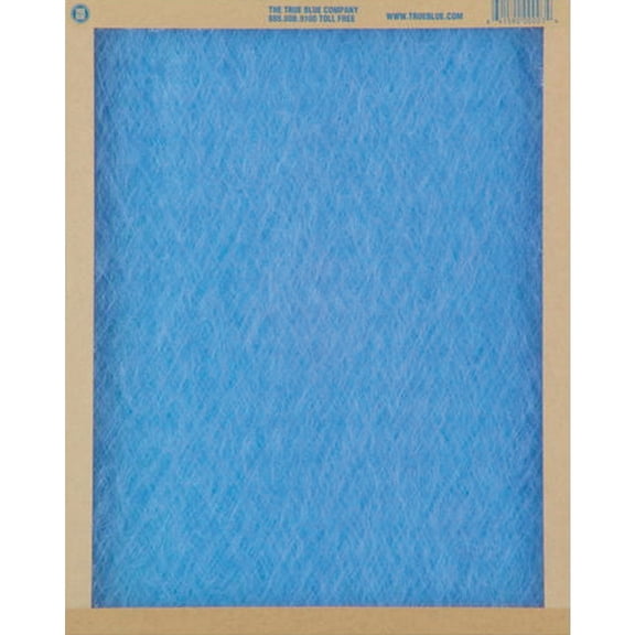 True Blue 124301 24" x 30" x 1" Flat Panel Spun Fiberglass Disposable Furnace Air Filter MERV 2 - Quantity of 12
