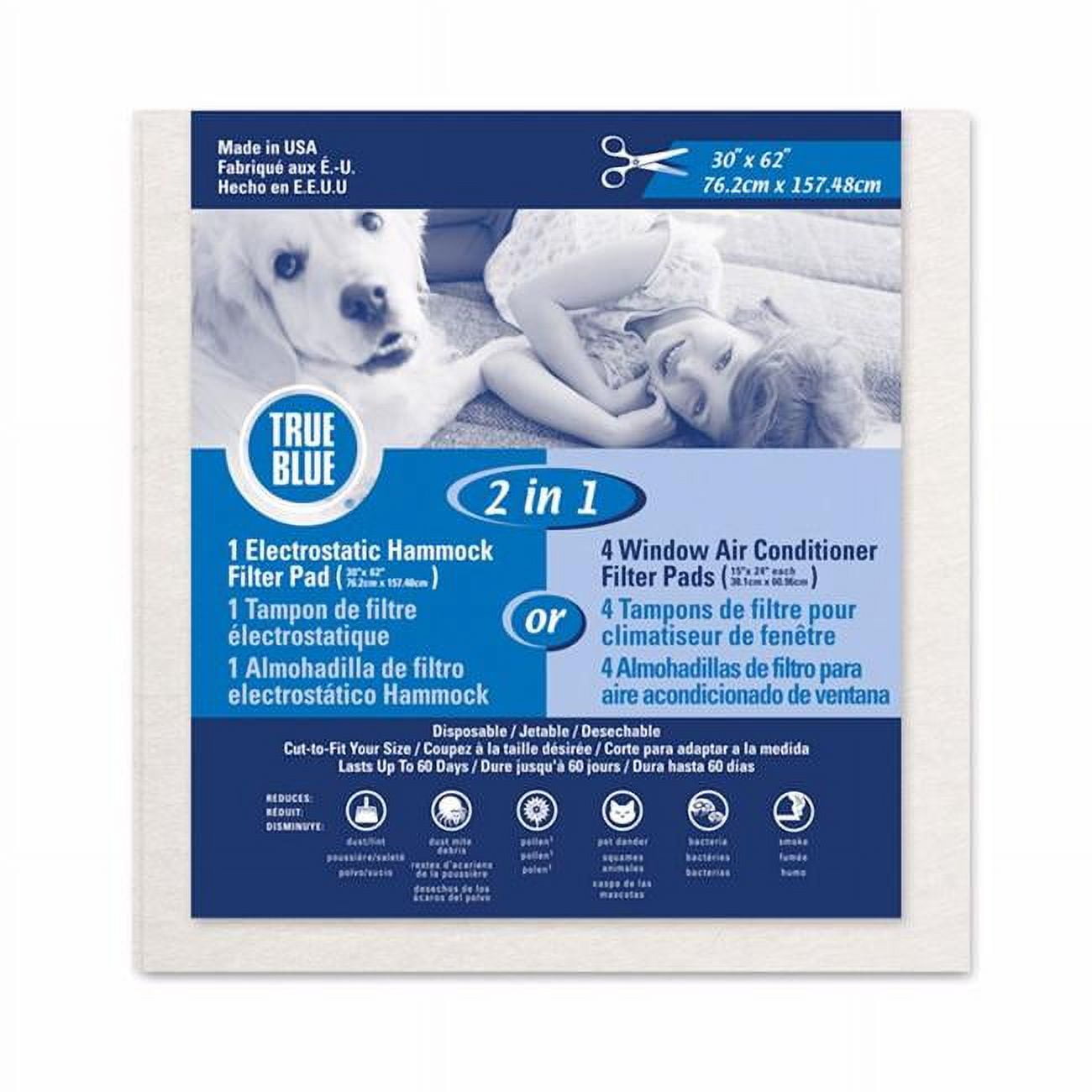 True Blue 4004040 2 in1 Electrostatic Hammock Filter Pad
