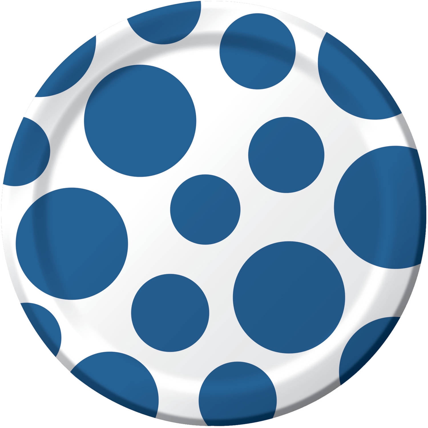 True Blue Chevron Dessert Plates, 8pk