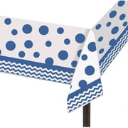True Blue Chevron Table Cover