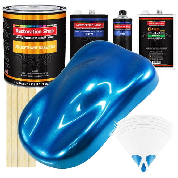 True Blue Firemist Gallon URETHANE BASECOAT CLEARCOAT Car Auto Paint Kit