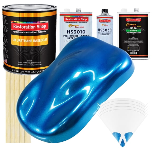 True Blue Firemist Premium Gallon Kit URETHANE BASECOAT Car Auto Paint Kit