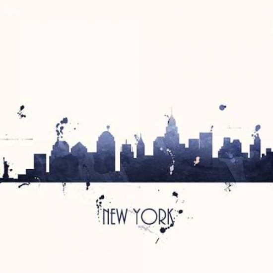 True Blue New York - Sq Canvas Art - Anna Quach (24 x 24)