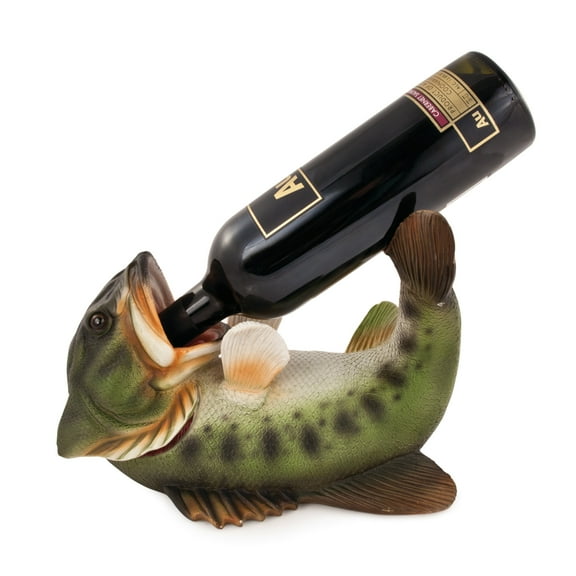 True Boozy Bass Polyresin Wine Bottle Holder, Kitchen Home Decor, Wine Rack