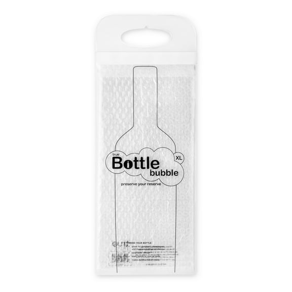 True Bottle Bubble Protector XL, Bubble Wrap for Wine, Champagne, Set of 1
