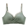 thumbnail image 1 of True Bra Women No Underwire Bra Feature V-Neck Training Bra Style W-1446 Green XL, 1 of 3