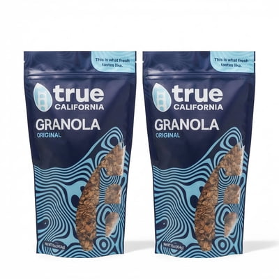 True California Original Granola (1 lb x 2 Packs) Gluten Free, Non-GMO, Clean-Label Ingredients  Plant-Based, Vegan - Made with Almonds, Coconut, Walnuts, Cinnamon, & Raisins in California