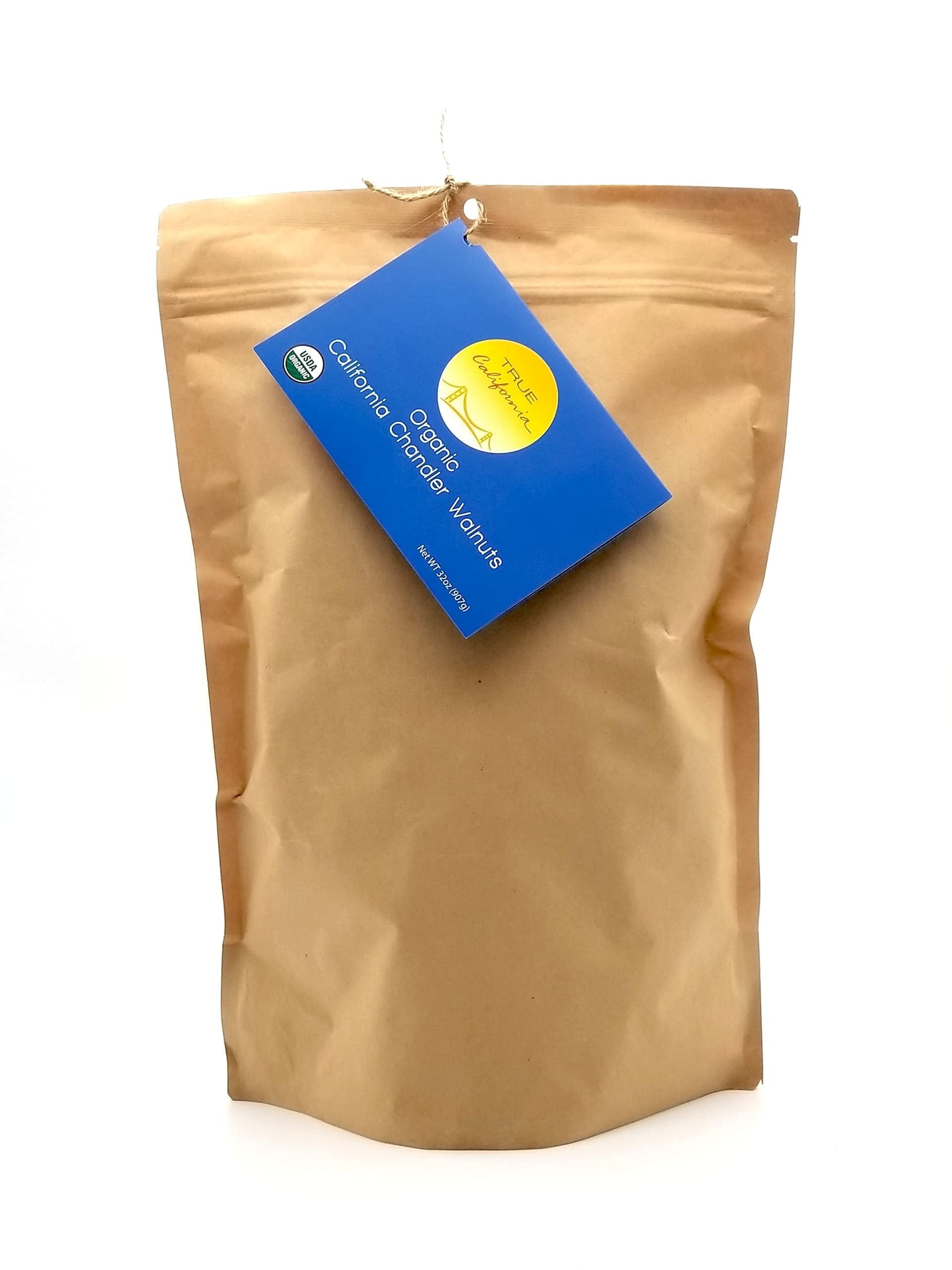 True California Organic Chandler Walnuts, Natural & Unsalted, Shelled Halves & Pieces (2 lb)