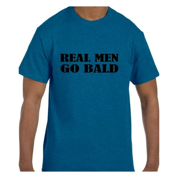 True City Life Funny Humor Tshirt Father's Day Real Men Go Bald