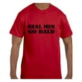 thumbnail image 1 of True City Life Funny Humor Tshirt Father's Day Real Men Go Bald, 1 of 1