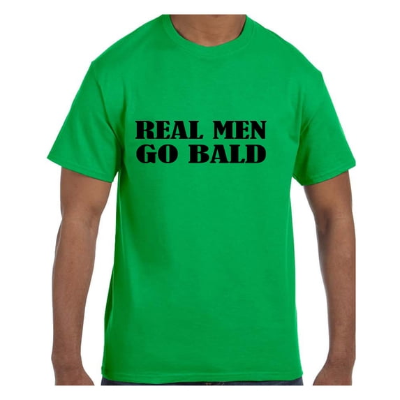 True City Life Funny Humor Tshirt Father's Day Real Men Go Bald