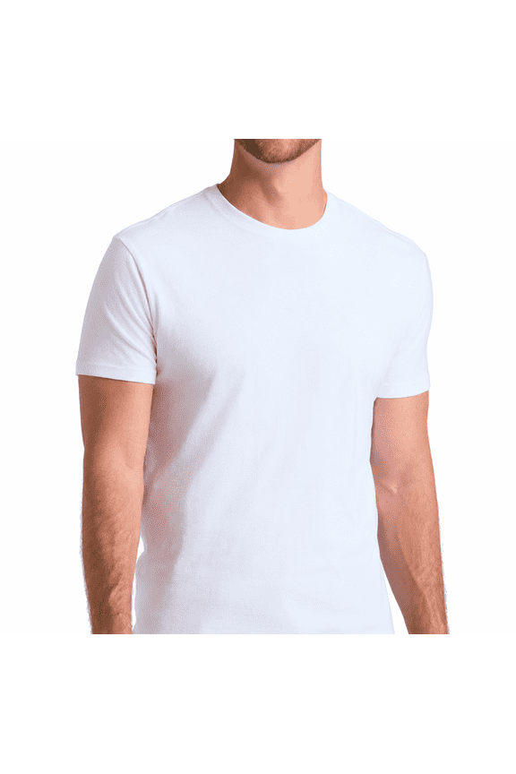 Mens T-Shirts Short Sleeve Crew Neck, Pack of 2, Size XXL, Color Black and White