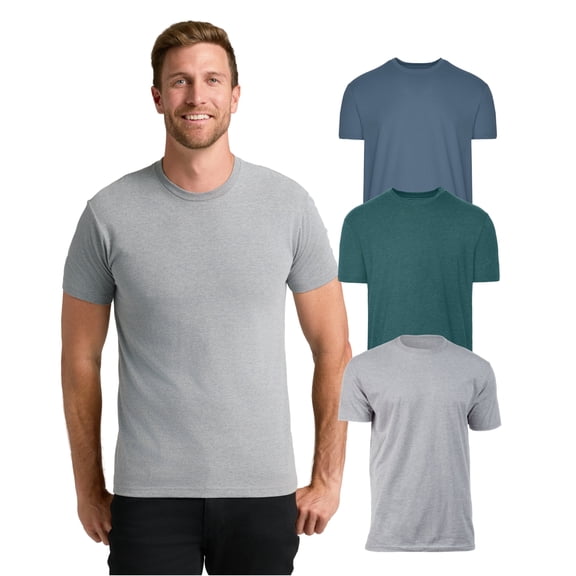 True Classic Mens T-Shirts – Short Sleeve Crew Neck T Shirts for Man, Cotton Blend Plain Novelty Men's T-Shirts, Pack of 3, Variety, XL