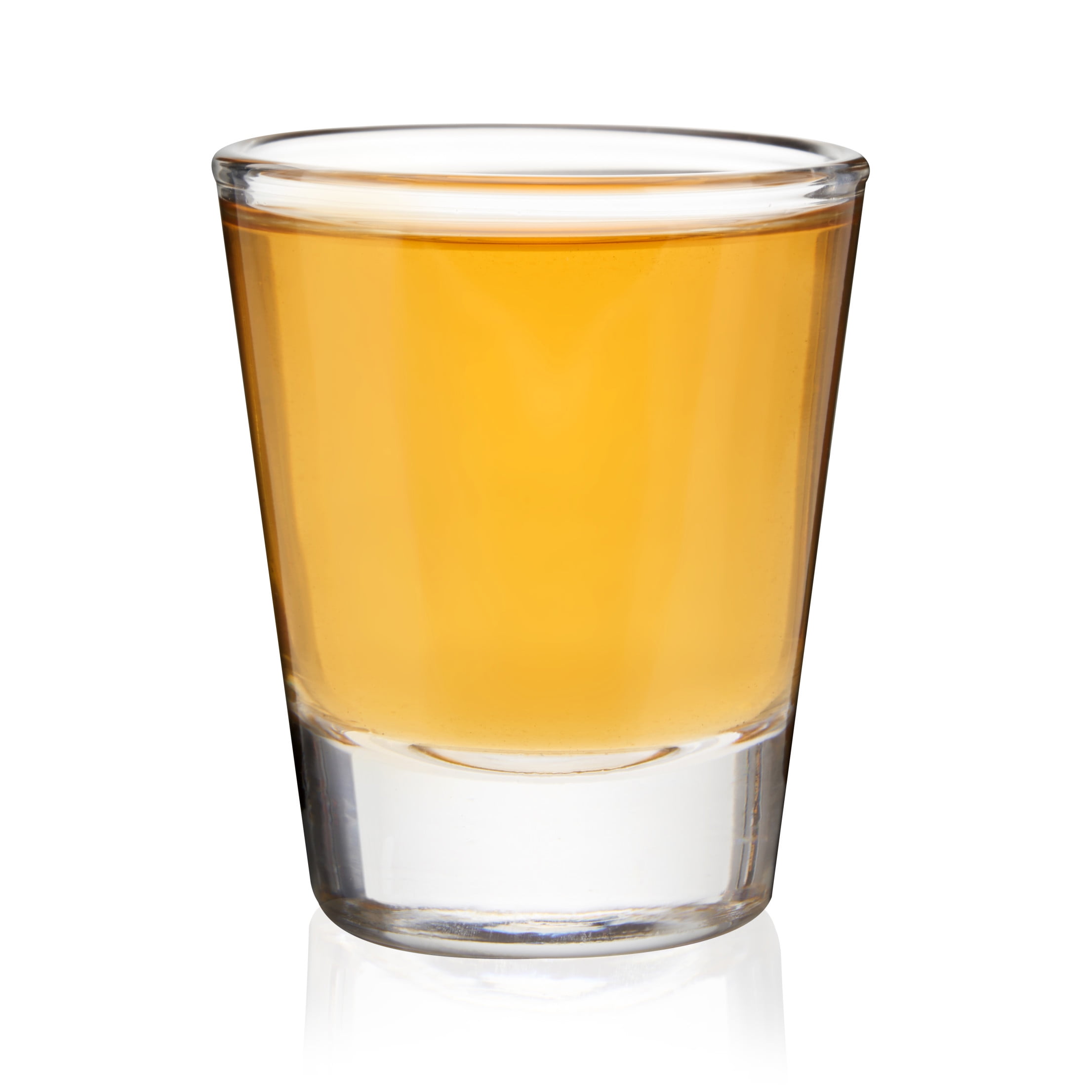 Quaffer Double Bubble Layered Shot Glass Plus Recipe Card Glass Clear 1.25oz On Top 2.25 Oz On Bottom Set Of 2 By Anchor Hocking