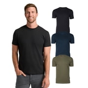 True Classic Mens T-Shirts   Short Sleeve Crew Neck T Shirts for Man, Cotton Blend Plain Novelty Mens T-Shirts, Pack of 3, Variety, 3XL