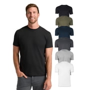 True Classic Mens T-Shirts   Short Sleeve Crew Neck T Shirts for Man, Cotton Blend Plain Novelty Mens T-Shirts, Pack of 6, Variety, XL