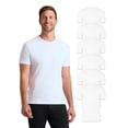 thumbnail image 1 of True Classic Mens T-Shirts – Short Sleeve Crew Neck T Shirts for Man, Cotton Blend Plain Novelty Men's T-Shirts, Pack of 6, White, S, 1 of 8